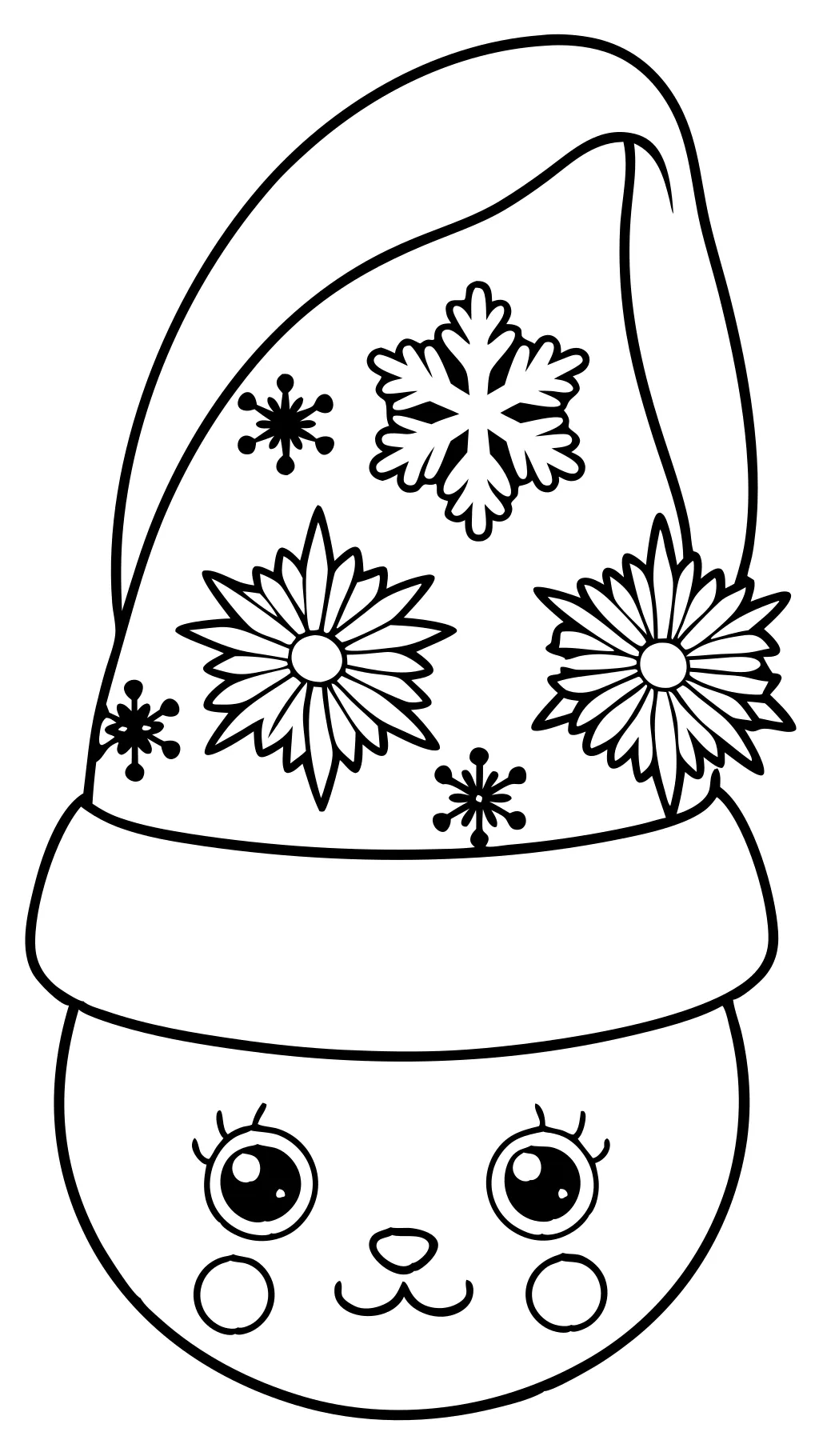 santa hat coloring pages